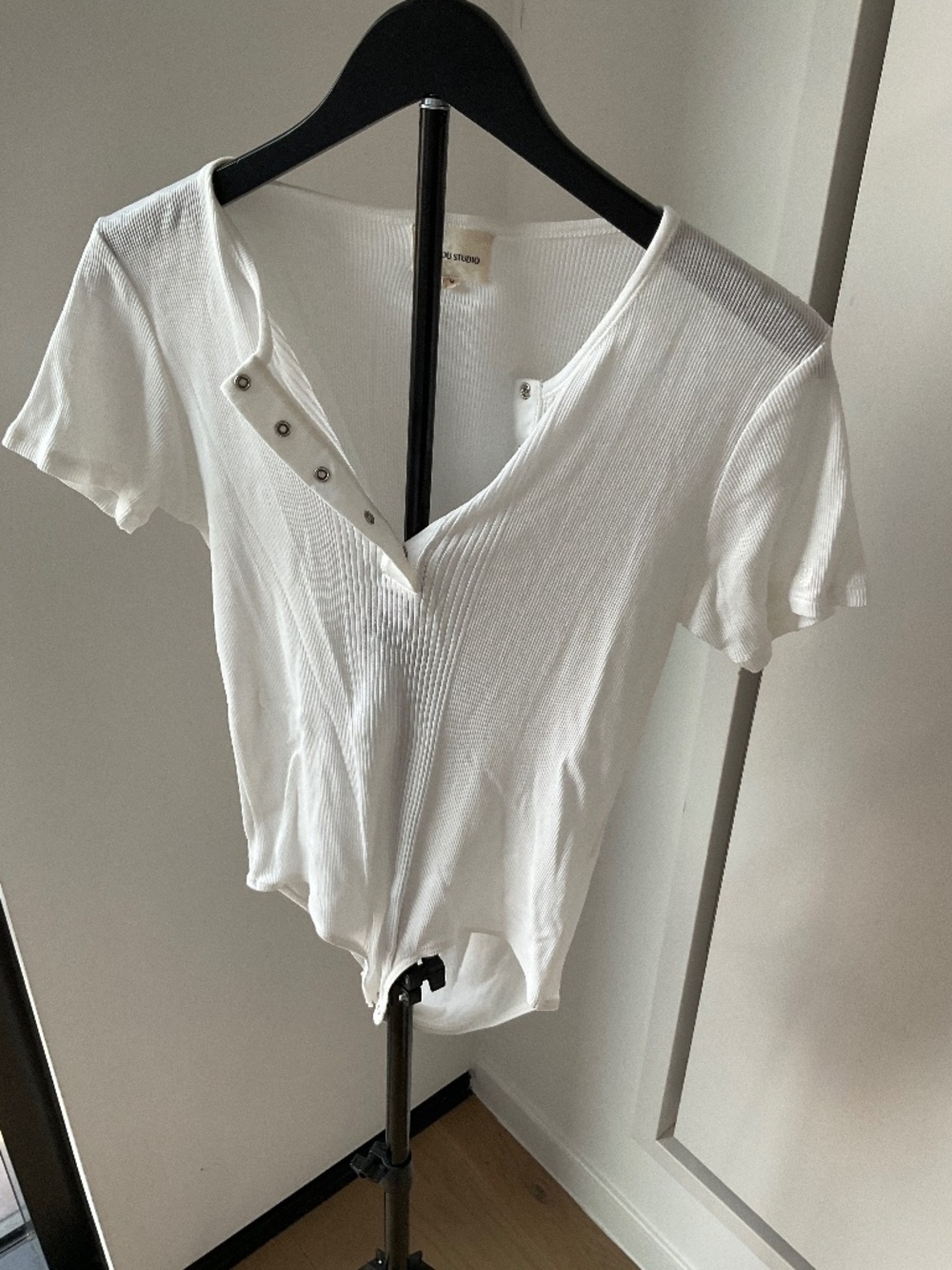 LouLou Studio white cotton Bodysuit Medium